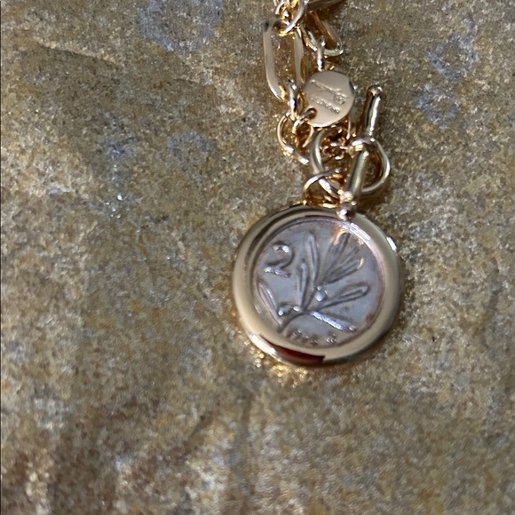 Gold and Silver Coin Pendant Necklace 20 inch heavy chain - Picture 5 of 6